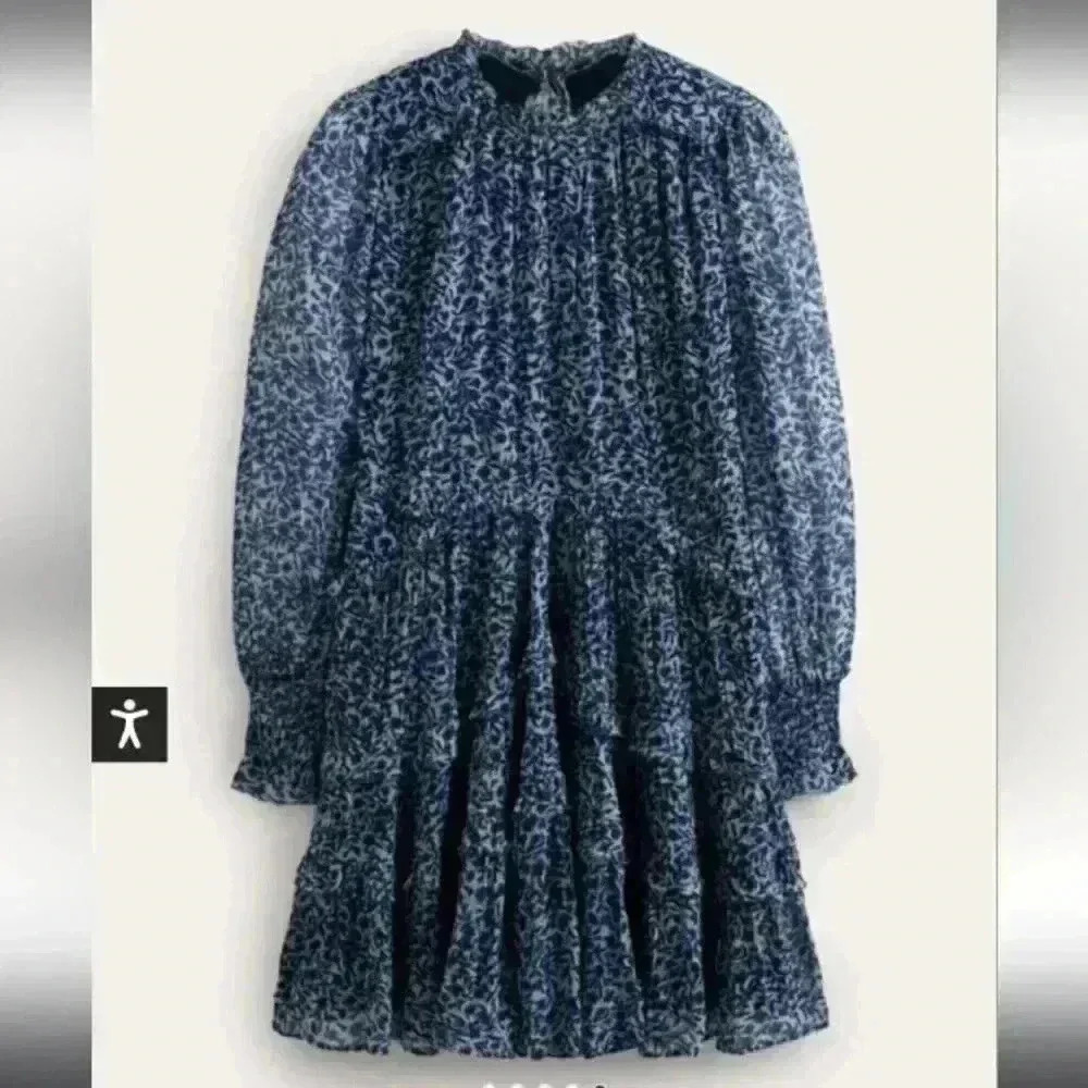 Boden Ruffle Open Back Mini Dress